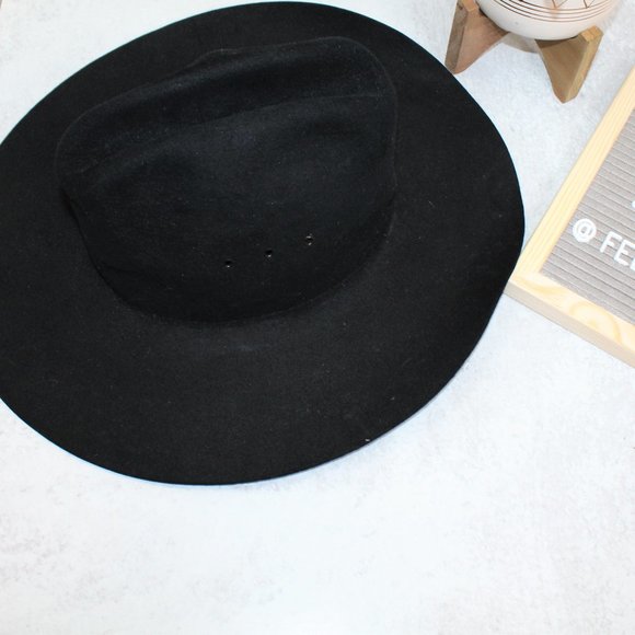 wrangler sheepskin leather cowboy hat